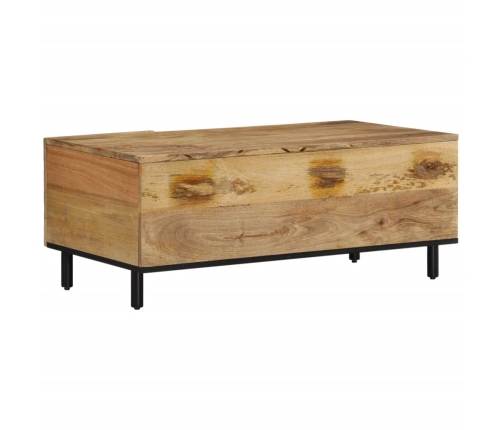 Mesa de centro de madera maciza mango 100x54x40 cm