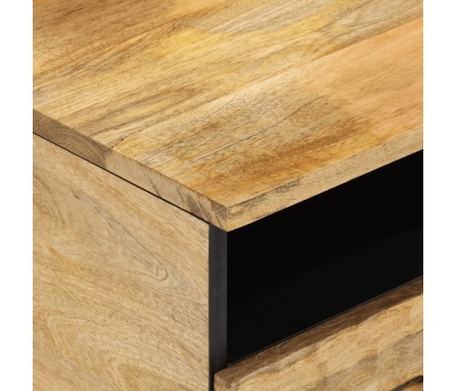 vidaXL Mesa de centro de madera maciza mango 80x54x40 cm