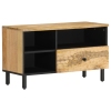 Mueble de TV madera maciza de mango 80x33x46 cm