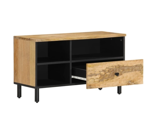 Mueble de TV madera maciza de mango 80x33x46 cm