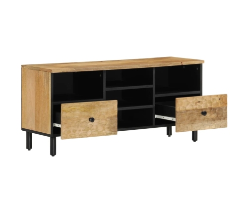 Mueble de TV madera maciza de mango 100x33x46 cm