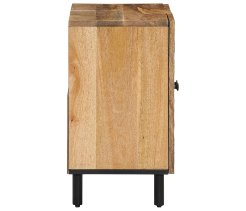 Armario de lavabo para baño madera maciza de mango 62x33x58 cm