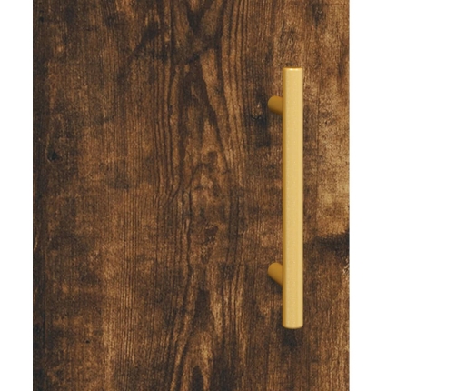 Aparador de madera de ingeniería roble ahumado 90x34x80 cm