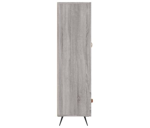 Aparador alto madera de ingeniería gris Sonoma 69,5x31x115 cm