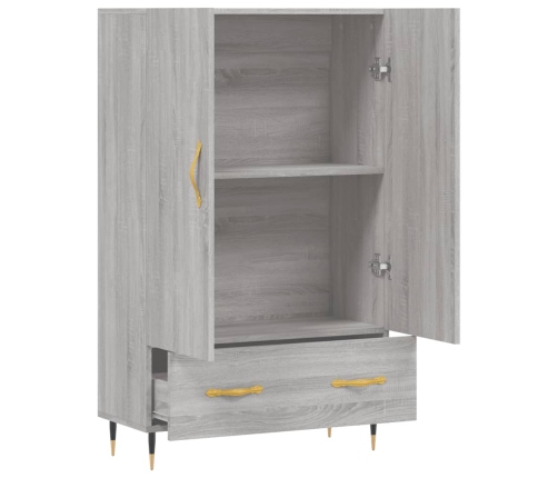 Aparador alto madera de ingeniería gris Sonoma 69,5x31x115 cm