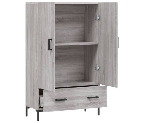 Aparador alto madera de ingeniería gris Sonoma 69,5x31x115 cm