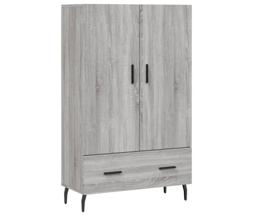 Aparador alto madera de ingeniería gris Sonoma 69,5x31x115 cm