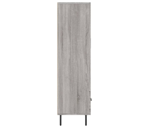 Aparador alto madera de ingeniería gris Sonoma 69,5x31x115 cm