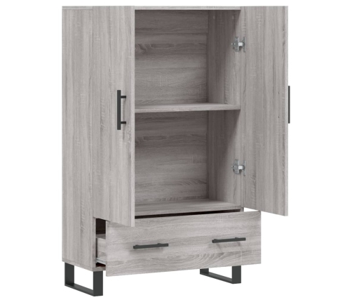 Aparador alto madera de ingeniería gris Sonoma 69,5x31x115 cm