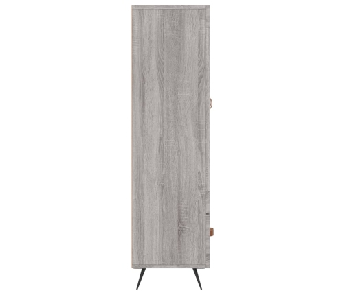 Aparador alto madera de ingeniería gris Sonoma 69,5x31x115 cm