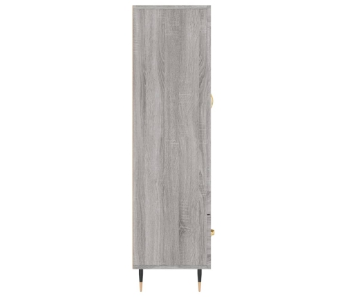 Aparador alto madera de ingeniería gris Sonoma 69,5x31x115 cm