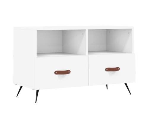 Mueble para TV madera contrachapada blanco 80x36x50 cm