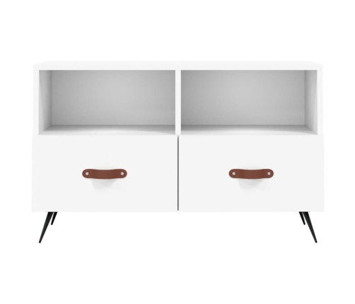 Mueble para TV madera contrachapada blanco 80x36x50 cm