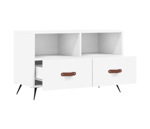 Mueble para TV madera contrachapada blanco 80x36x50 cm