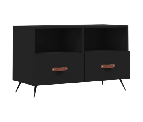 Mueble para TV madera contrachapada negro 80x36x50 cm