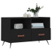 Mueble para TV madera contrachapada negro 80x36x50 cm