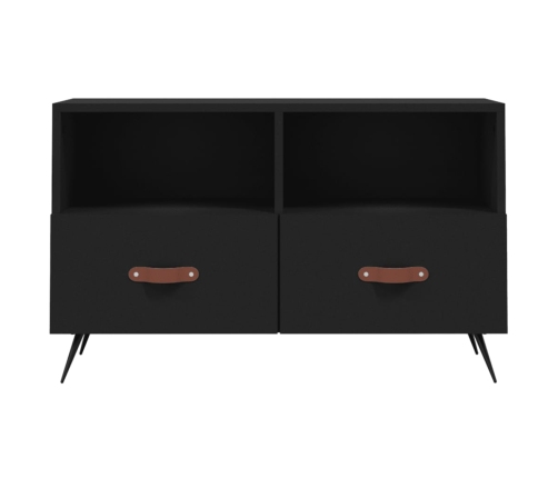 Mueble para TV madera contrachapada negro 80x36x50 cm