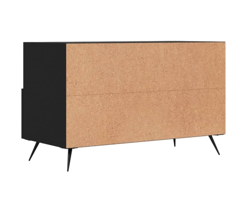 Mueble para TV madera contrachapada negro 80x36x50 cm