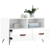 Mueble de TV madera contrachapada blanco brillo 80x36x50 cm