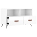 Mueble de TV madera contrachapada blanco brillo 80x36x50 cm