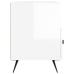 Mueble de TV madera contrachapada blanco brillo 80x36x50 cm