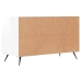 Mueble de TV madera contrachapada blanco brillo 80x36x50 cm