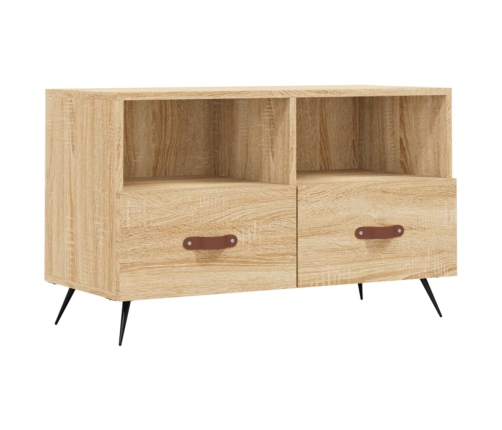 Mueble para TV madera contrachapada roble ahumado 80x36x50 cm