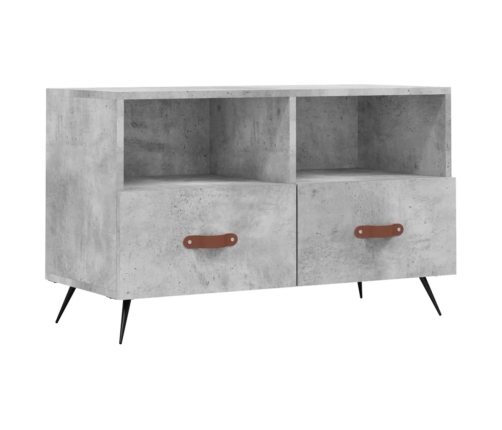 vidaXL Mueble para TV madera contrachapada gris hormigón 80x36x50 cm