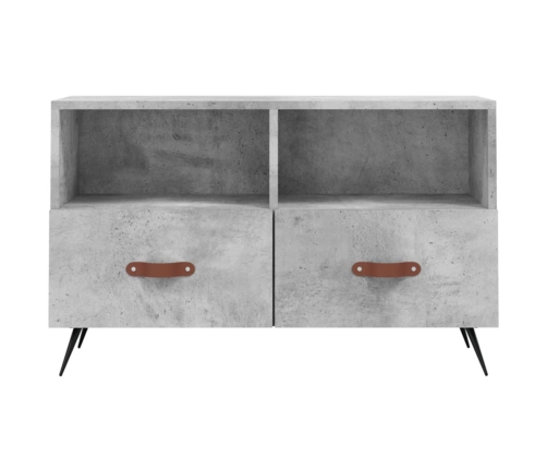 vidaXL Mueble para TV madera contrachapada gris hormigón 80x36x50 cm