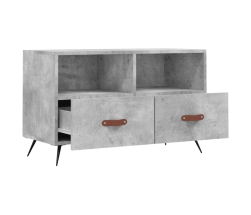 Mueble para TV madera contrachapada gris hormigón 80x36x50 cm