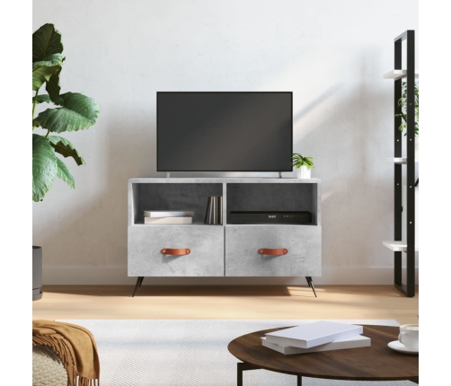 vidaXL Mueble para TV madera contrachapada gris hormigón 80x36x50 cm