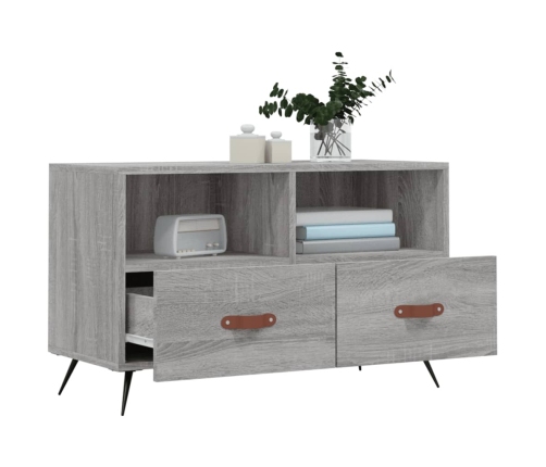 vidaXL Mueble de TV madera de ingeniería gris Sonoma 80x36x50 cm