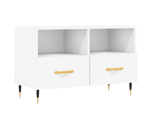 Mueble para TV madera contrachapada blanco 80x36x50 cm