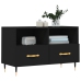 Mueble para TV madera contrachapada negro 80x36x50 cm