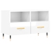 Mueble de TV madera contrachapada blanco brillo 80x36x50 cm