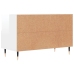 Mueble de TV madera contrachapada blanco brillo 80x36x50 cm