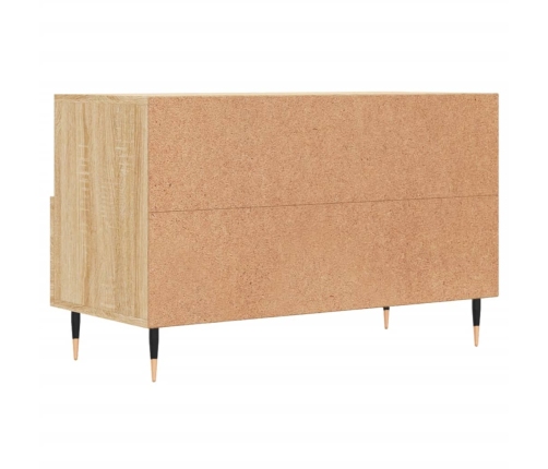 Mueble para TV madera contrachapada roble ahumado 80x36x50 cm