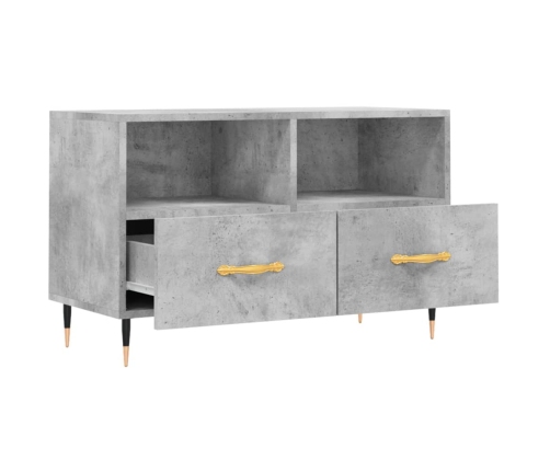 Mueble para TV madera contrachapada gris hormigón 80x36x50 cm