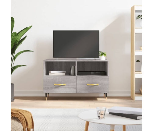 Mueble de TV madera de ingeniería gris Sonoma 80x36x50 cm