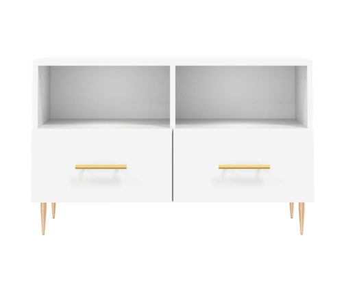 Mueble para TV madera contrachapada blanco 80x36x50 cm