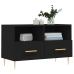 Mueble para TV madera contrachapada negro 80x36x50 cm