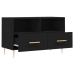 Mueble para TV madera contrachapada negro 80x36x50 cm