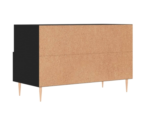 Mueble para TV madera contrachapada negro 80x36x50 cm