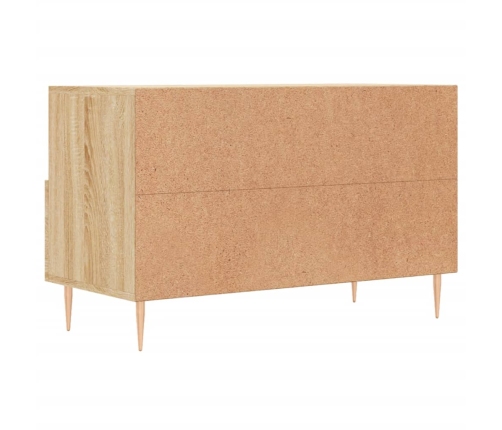 Mueble para TV madera contrachapada roble ahumado 80x36x50 cm