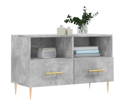 Mueble para TV madera contrachapada gris hormigón 80x36x50 cm