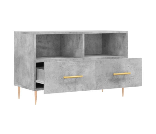 Mueble para TV madera contrachapada gris hormigón 80x36x50 cm