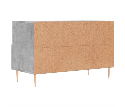 Mueble para TV madera contrachapada gris hormigón 80x36x50 cm