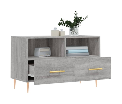 Mueble de TV madera de ingeniería gris Sonoma 80x36x50 cm