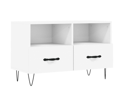 Mueble para TV madera contrachapada blanco 80x36x50 cm