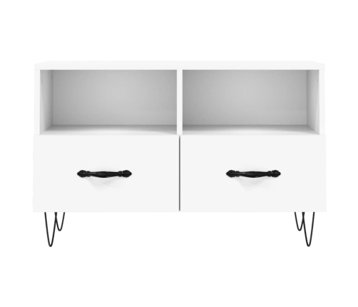 Mueble para TV madera contrachapada blanco 80x36x50 cm